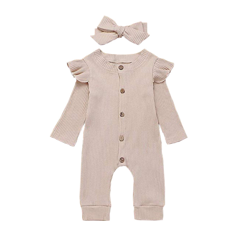 baby girl romper and headband