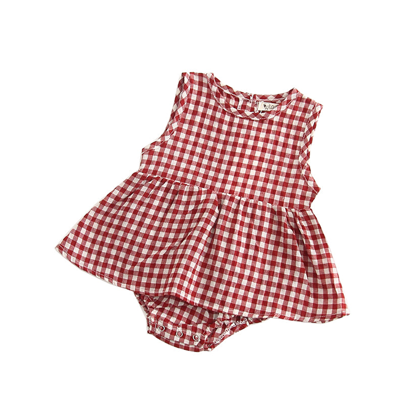 baby gingham romper