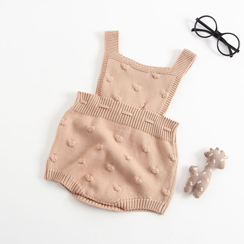 knit romper baby girl