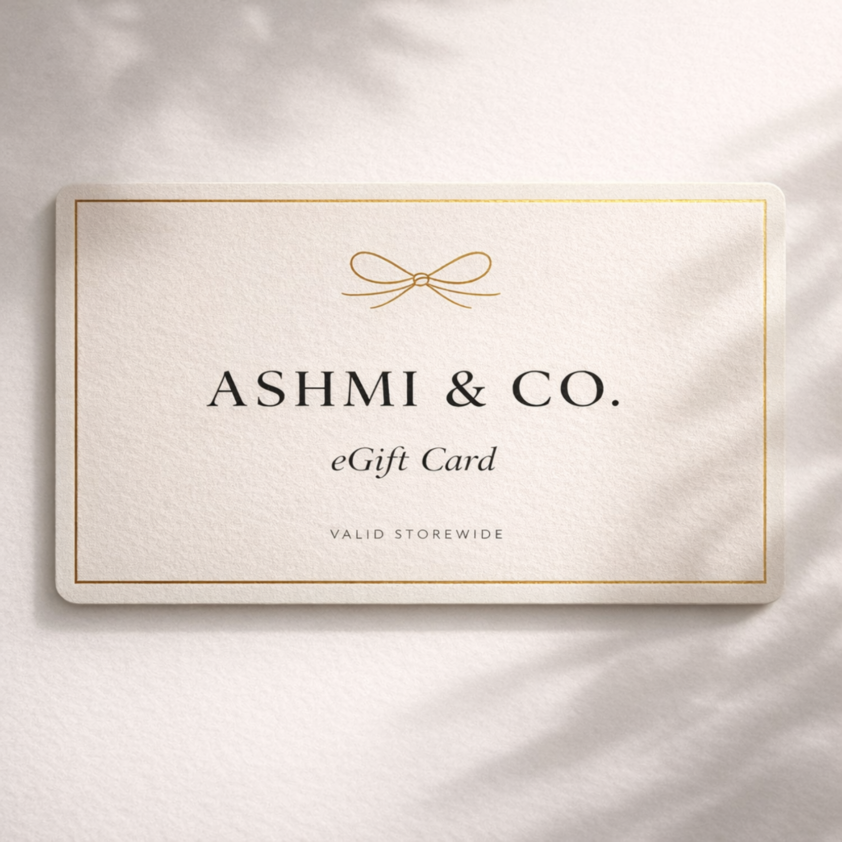 Ashmi eGift Card - Cream & Gold