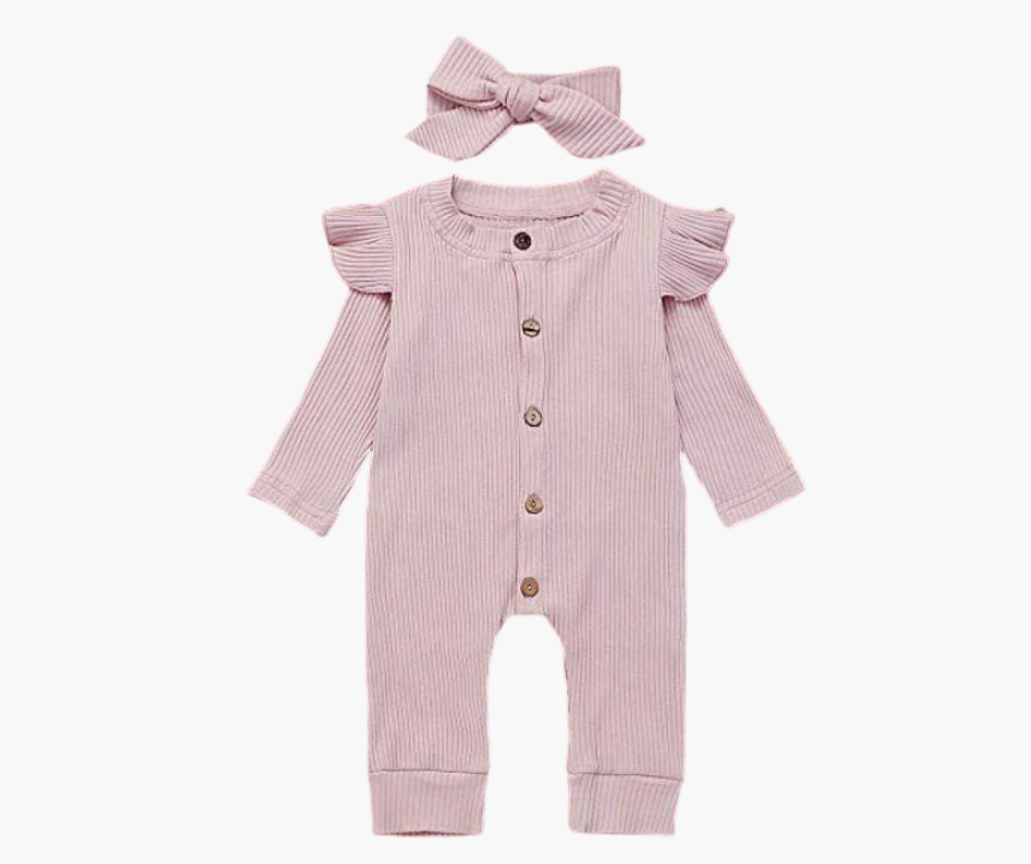 long sleeve ruffle romper baby