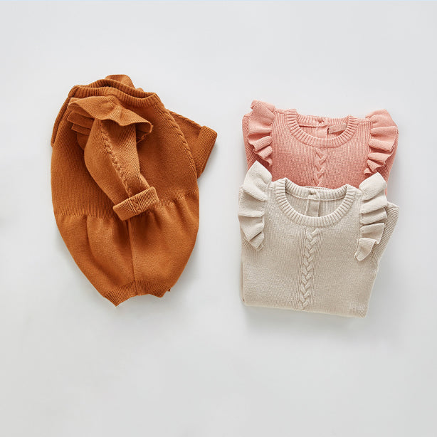 knit baby romper