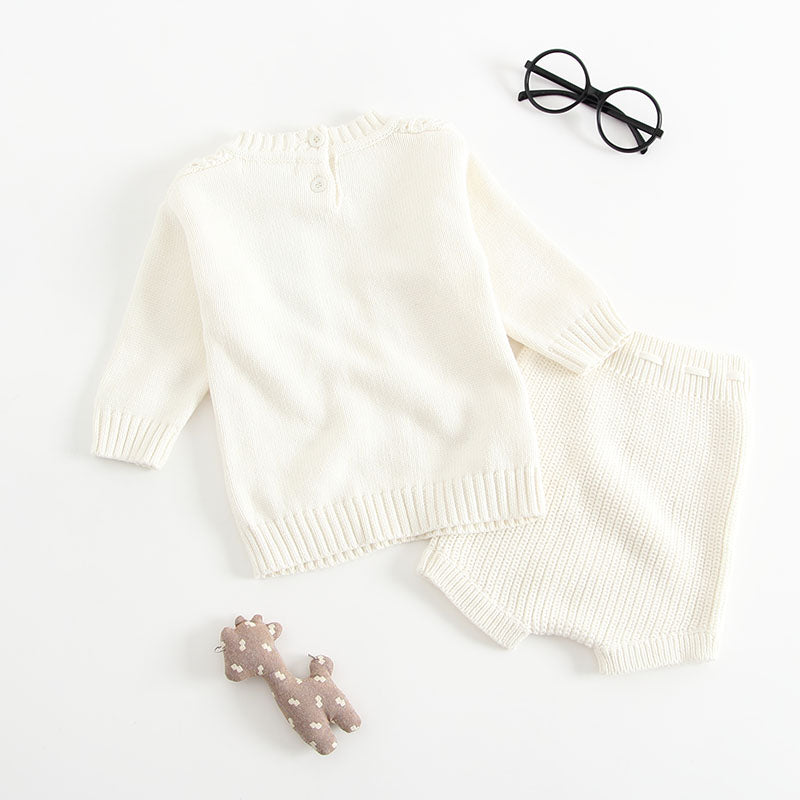 baby boy cable knit romper
